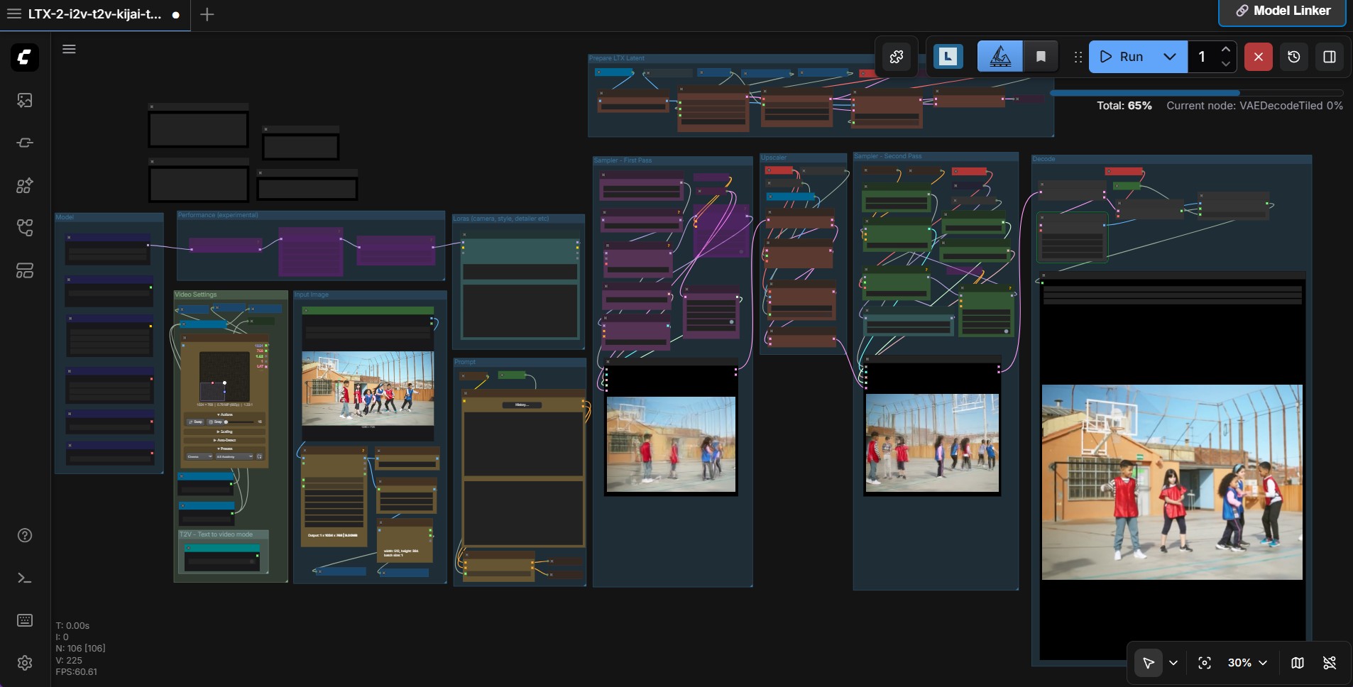 Select number frames, size , prompt and offload