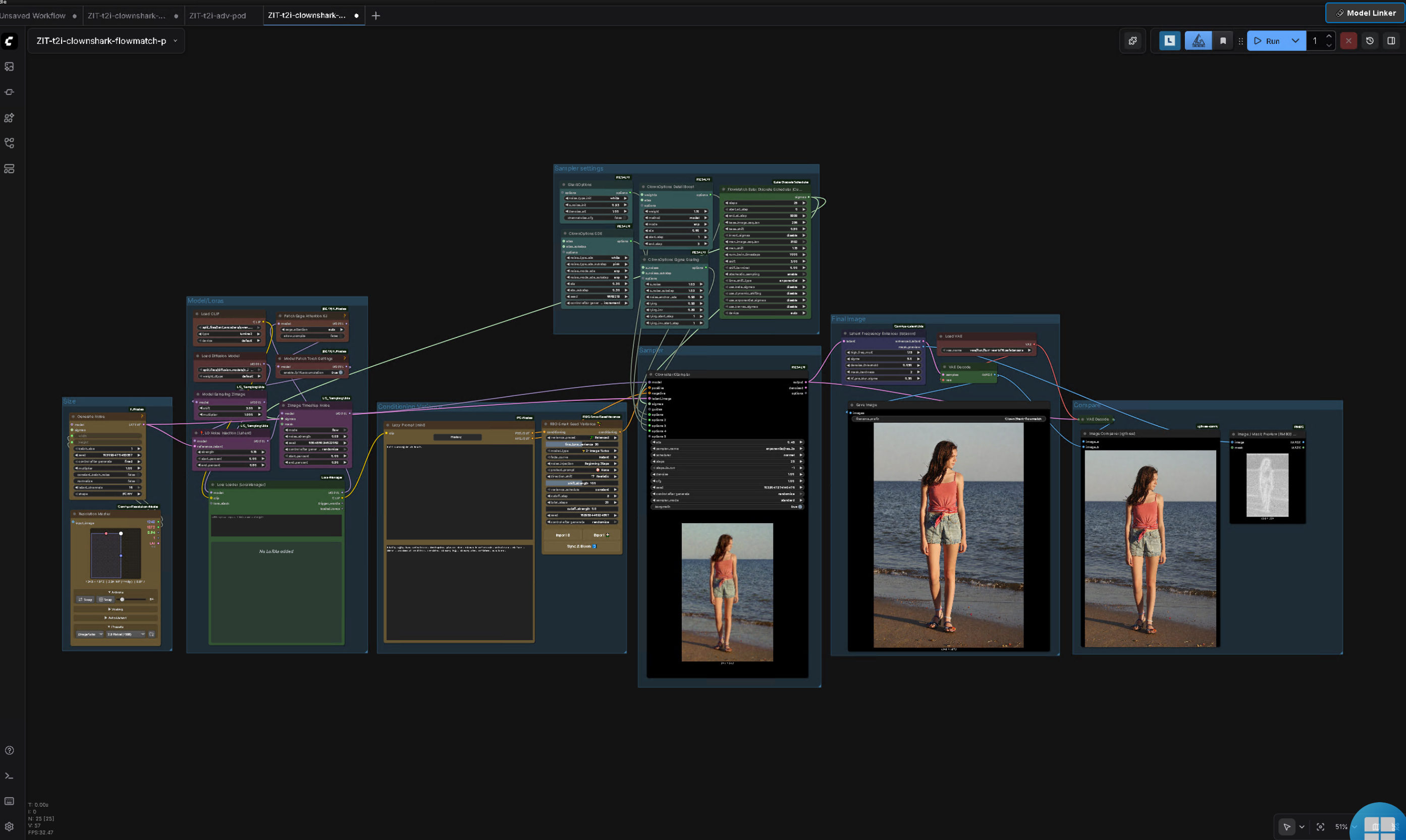 Select number frames, size , prompt