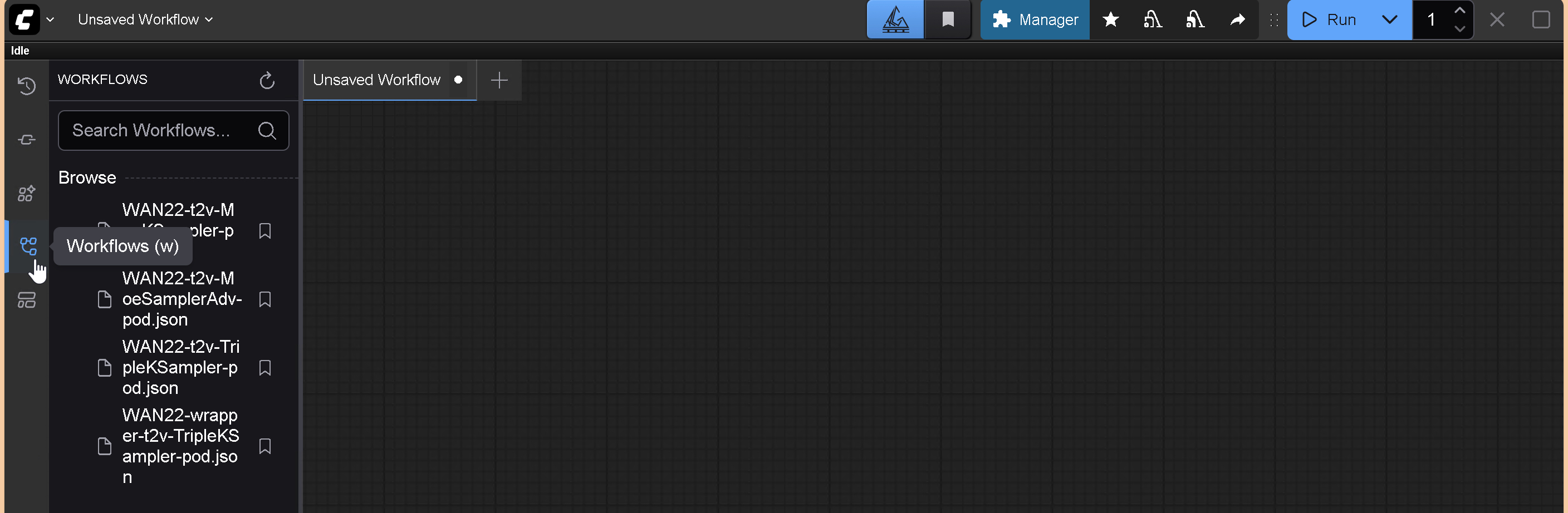 Select Workflow template (use wrapper if deployed on A40)