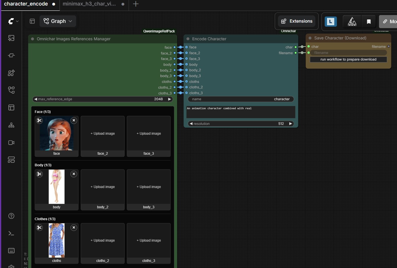 char creator workflow
