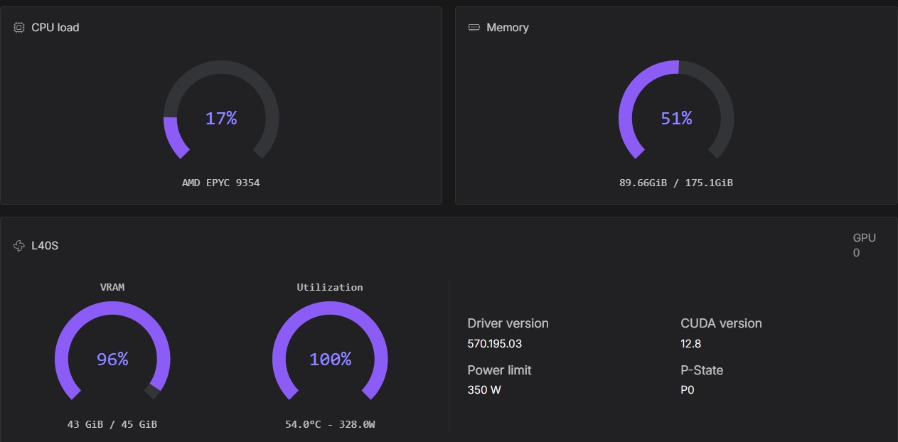 Pod running on L40S